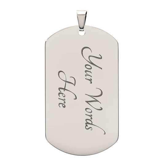 Custom Luxury Graphic Dog Tag Necklace